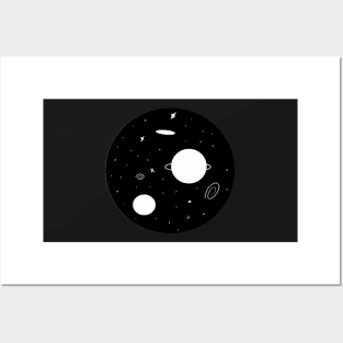 Aesthetic Planet Galaxy Sticker Posters and Art